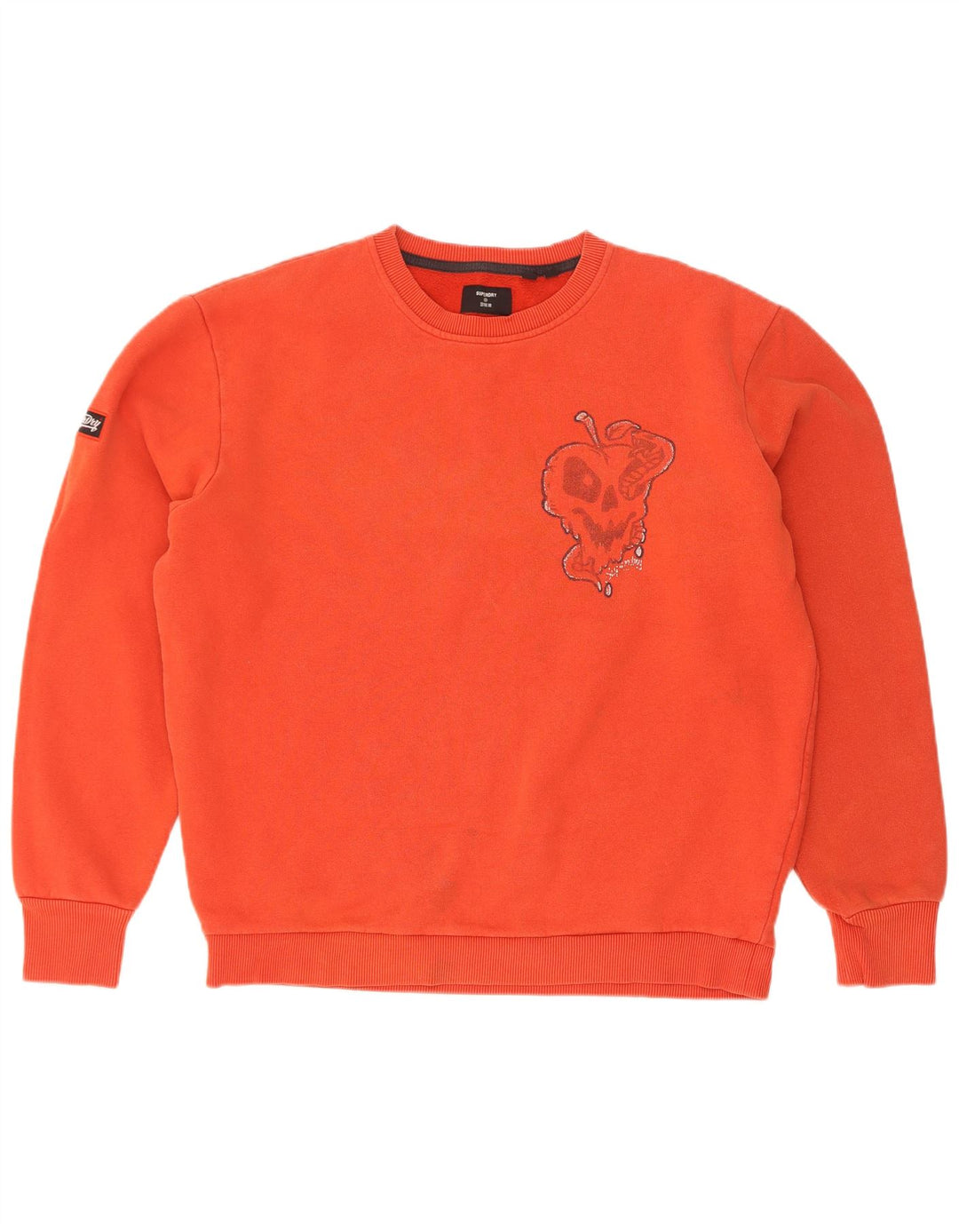 Pulover grafic Superdry pentru bărbați, bumbac portocaliu mediu