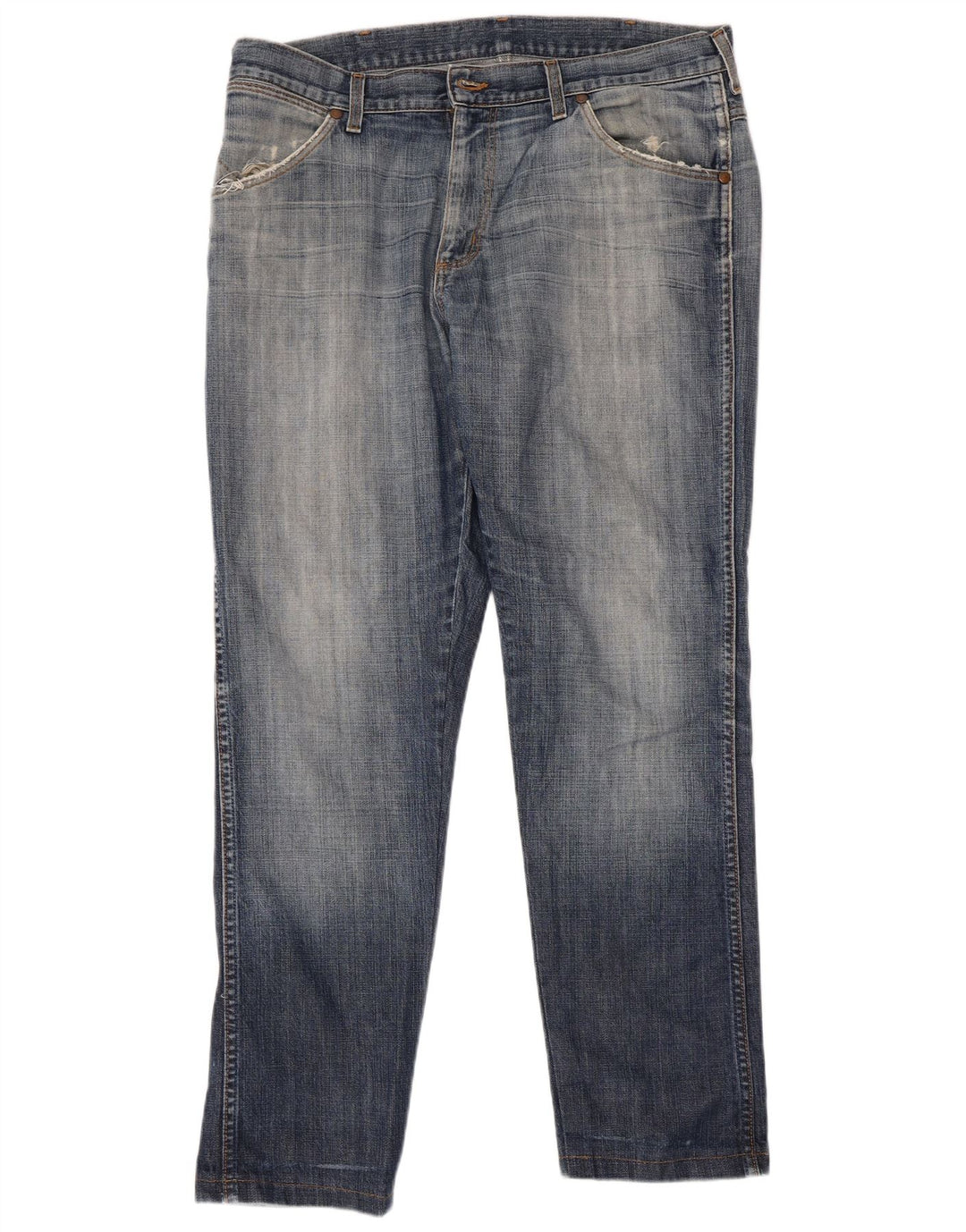 Blugi drepti pentru bărbați Wrangler W36 L30 Bumbac albastru