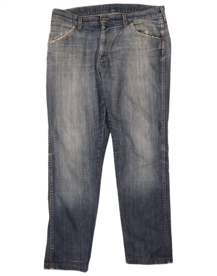 Blugi drepti pentru bărbați Wrangler W36 L30 Bumbac albastru
