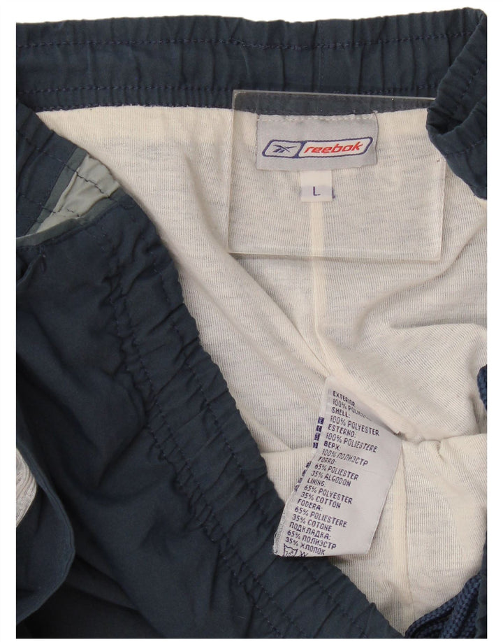 Pantaloni de trening pentru bărbați Reebok, mari, albastru, poliester color bloc