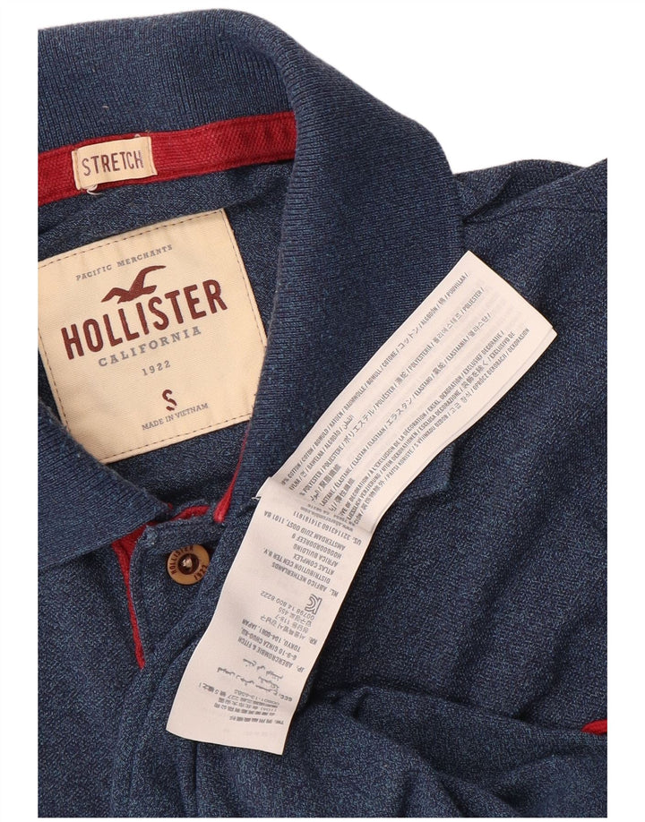 Cămașă polo Hollister pentru bărbați, bumbac, albastru bleumarin