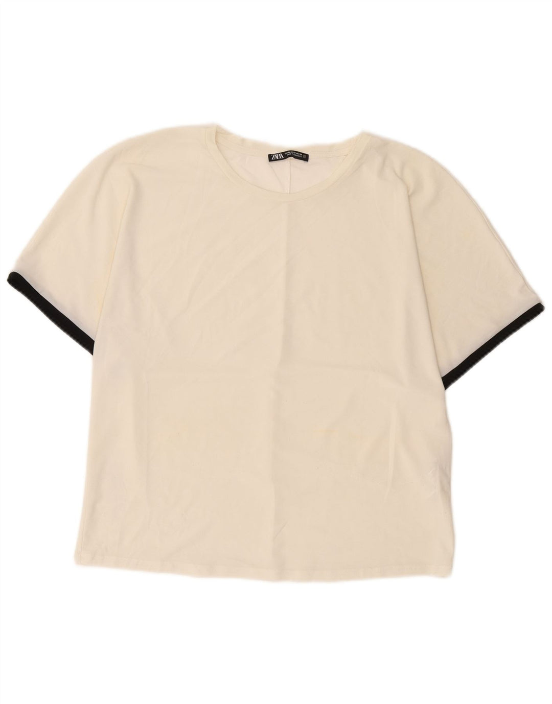 Tricou pentru femei Zara UK 14 Poliester alb mediu