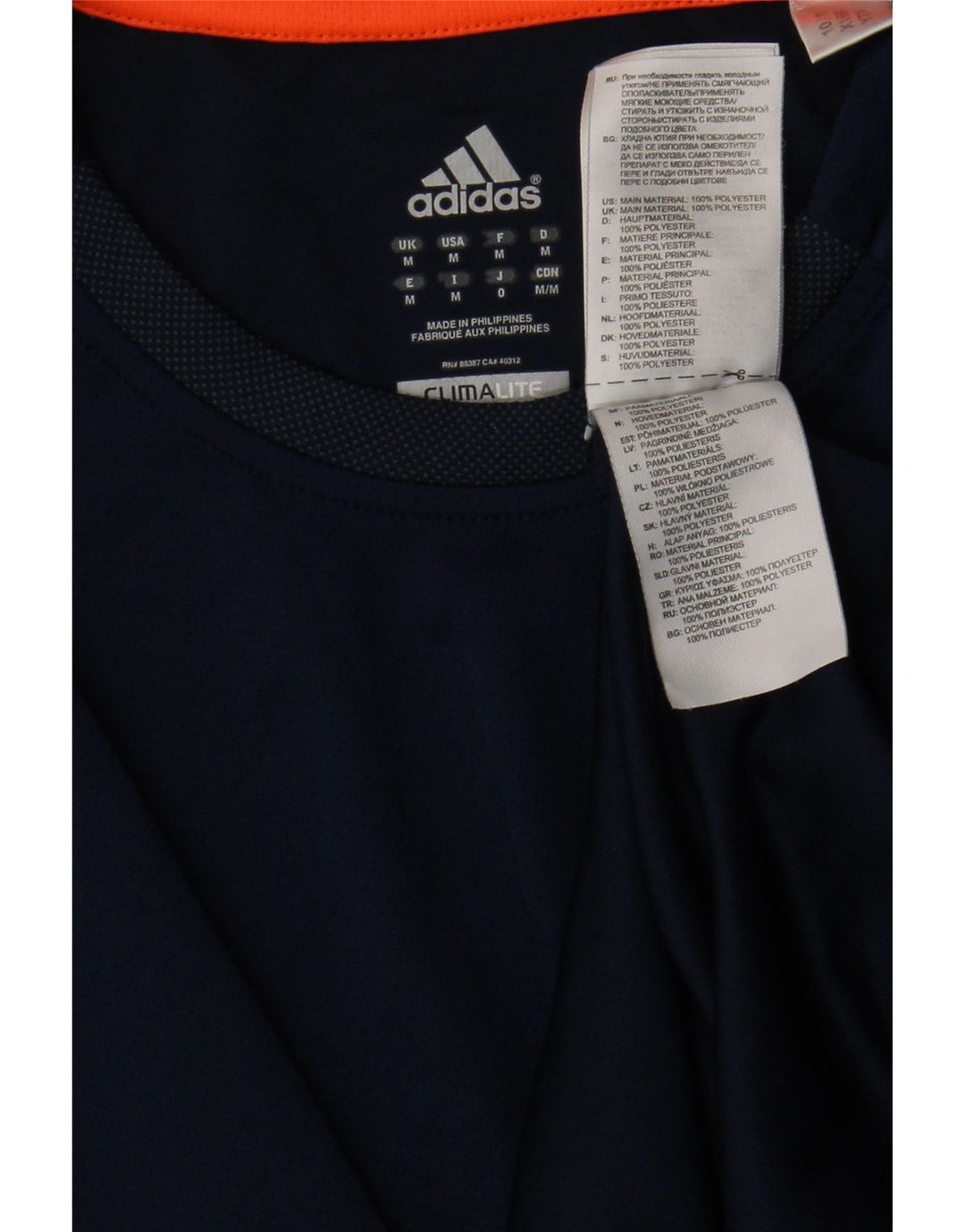 Tricou Adidas Climalite pentru bărbați Top Mediu Bleumarin Poliester