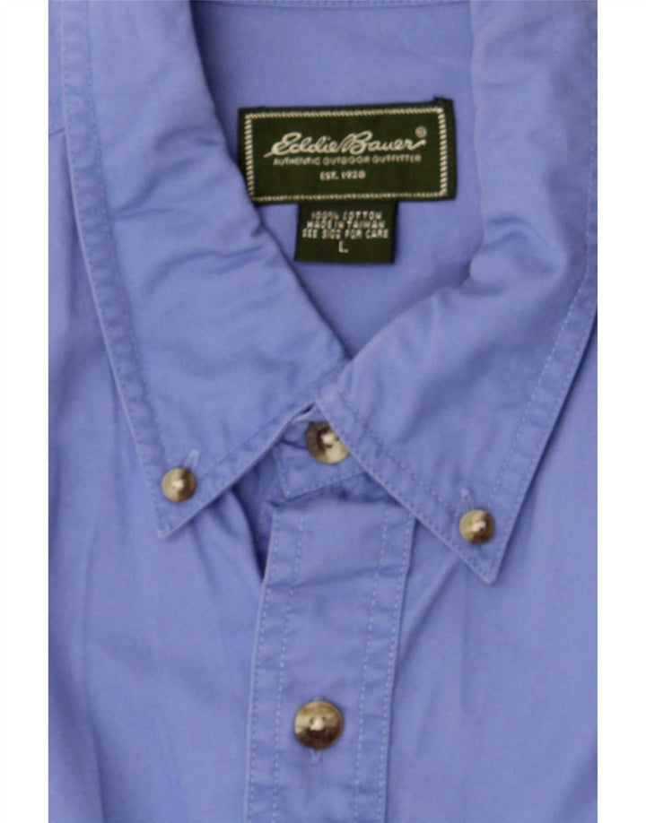 Cămașă pentru bărbați Eddie Bauer, mare, albastru, bumbac