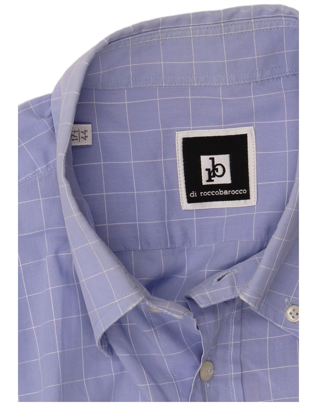 Cămașă pentru bărbați Roccobarocco Mărimea 44 17 1/2 XL Blue Check