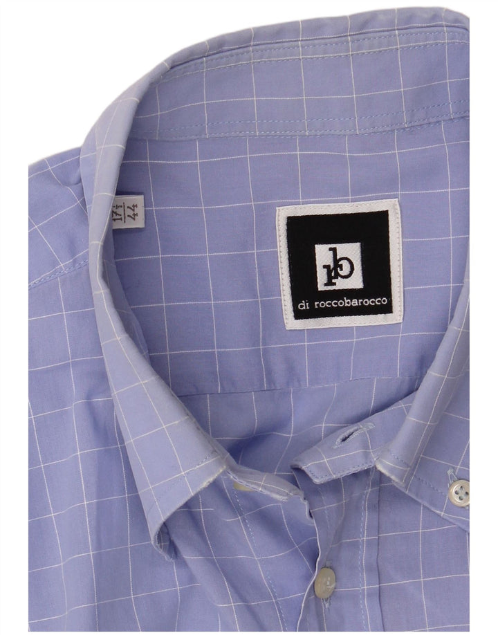 Cămașă pentru bărbați Roccobarocco Mărimea 44 17 1/2 XL Blue Check