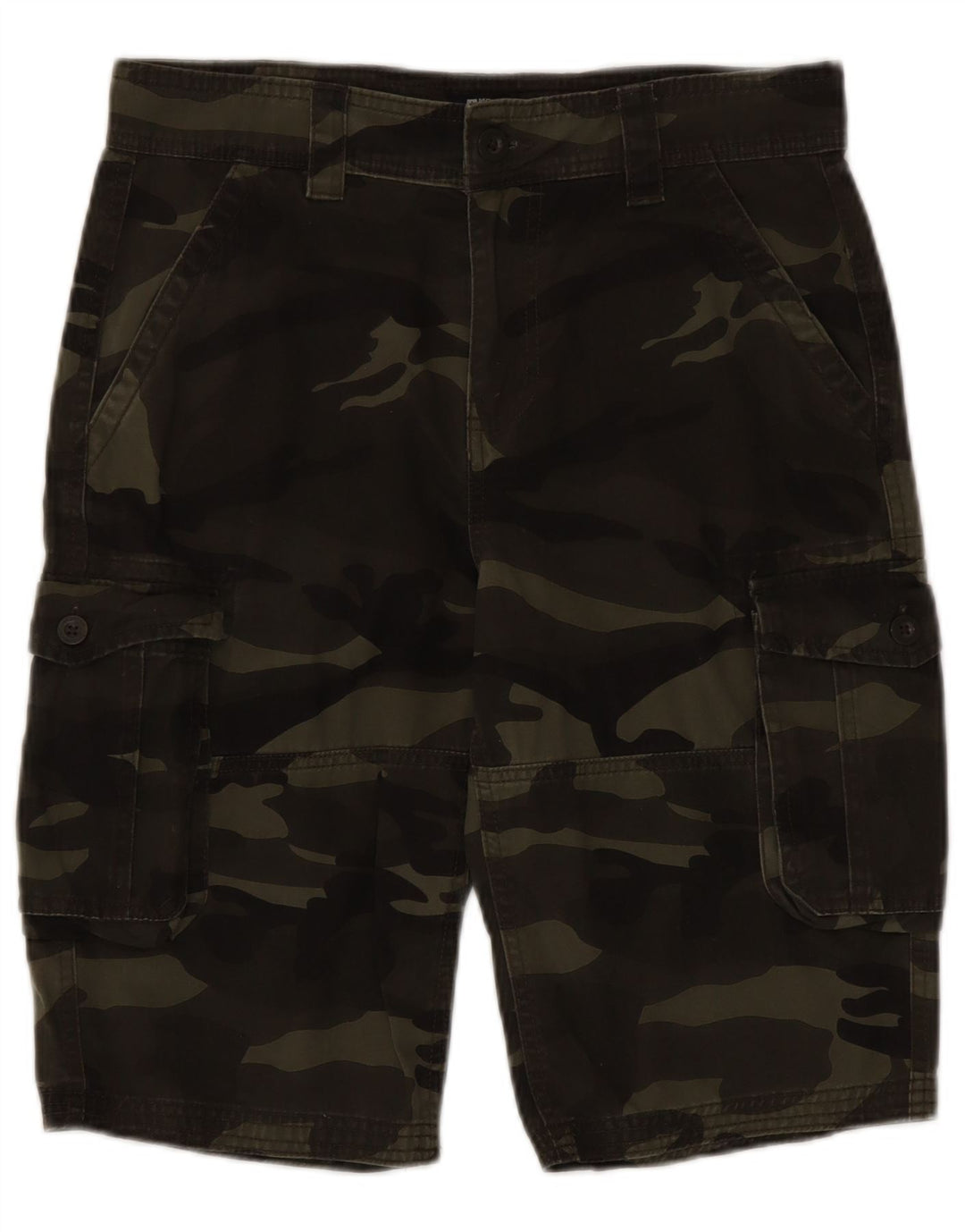 Pantaloni scurți cargo pentru bărbați Mountain Warehouse W30, bumbac camuflaj verde mediu