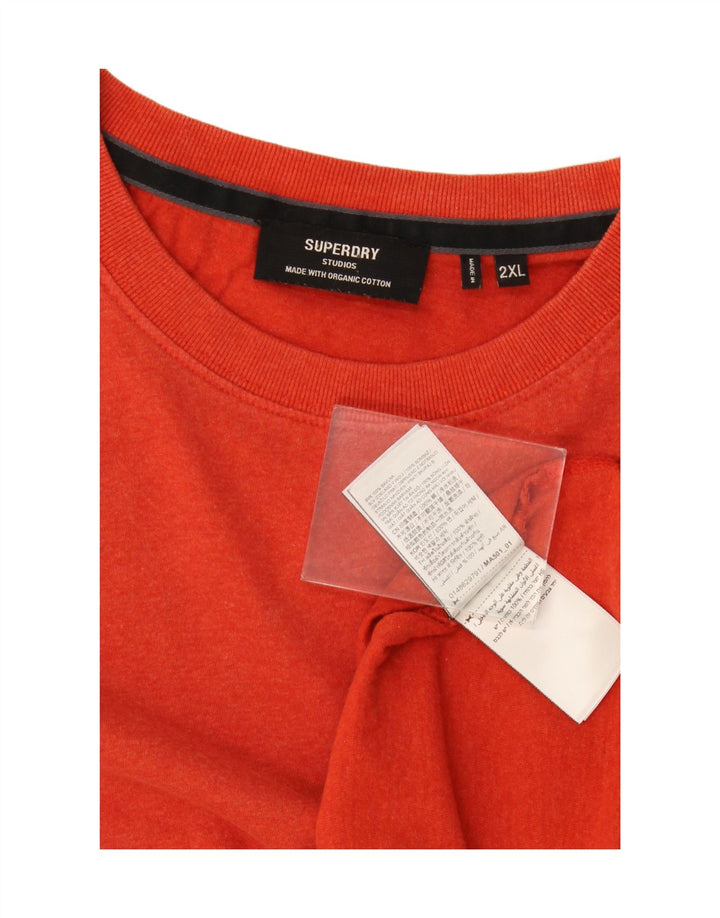 Tricou Superdry pentru bărbați Top 2XL bumbac roșu