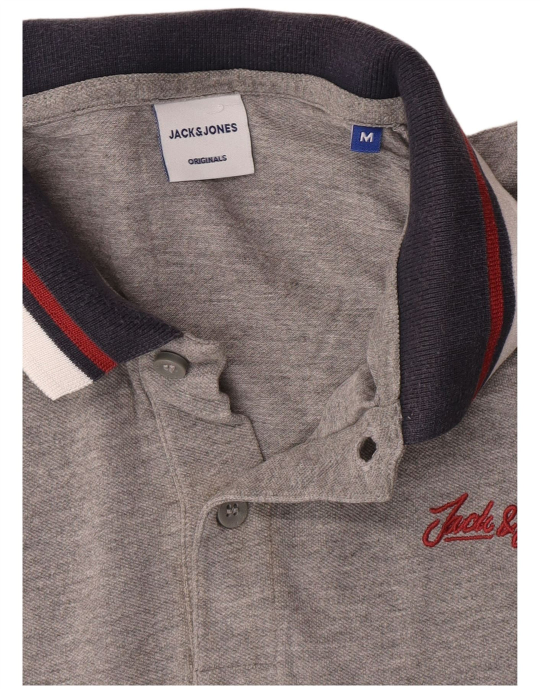 Tricou polo Jack & Jones pentru bărbați, gri mediu