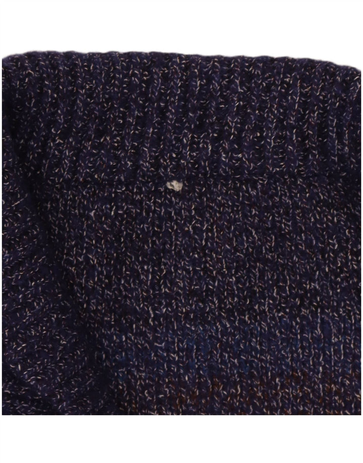 Pulover Cardigan Vintage pentru bărbați IT 52 Lână mare multicoloră cu pete