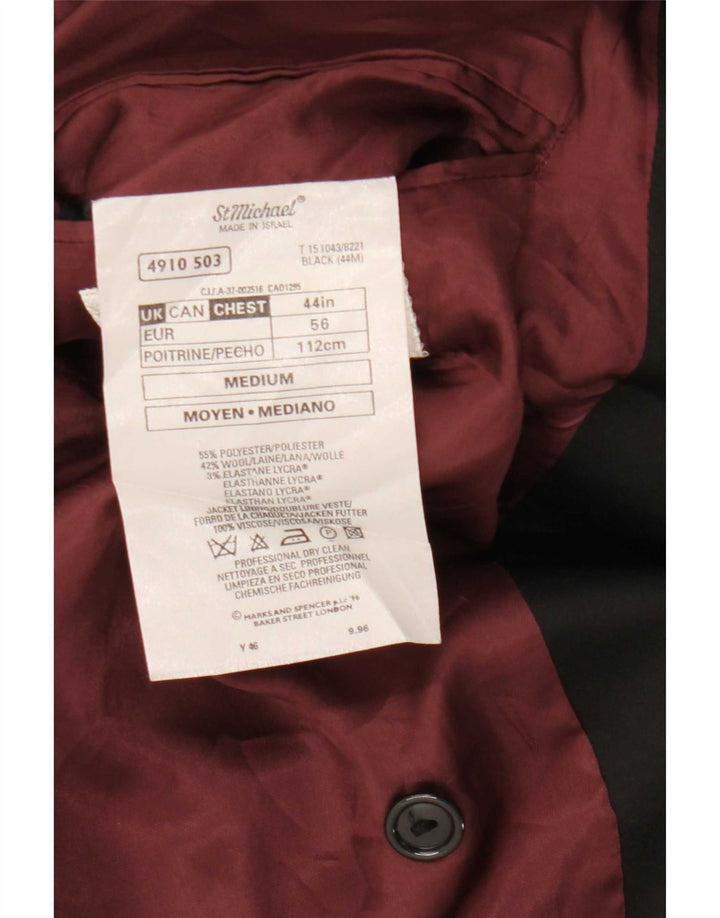 Jachetă pentru bărbați Marks & Spencer cu două piepturi, UK 44 XL, poliester negru