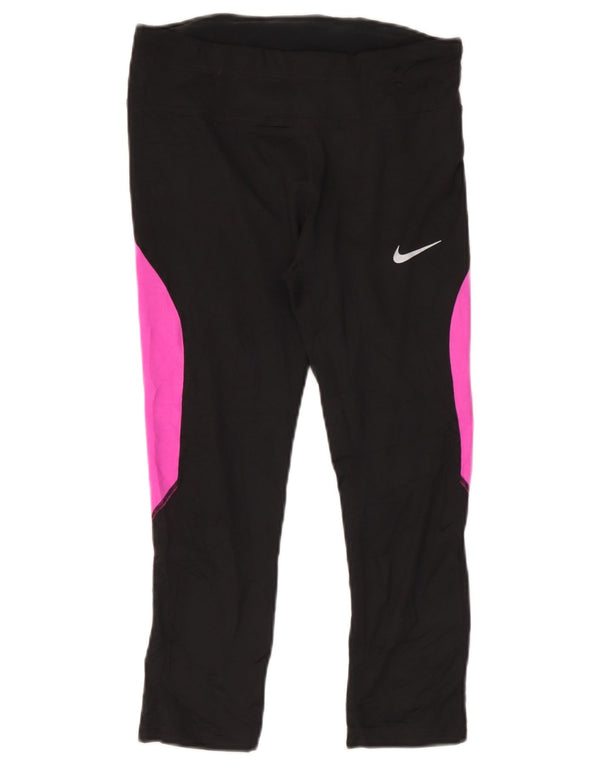 Leggings Nike Dri Fit pentru femei UK 12 Medium Black Colorblock Poliester