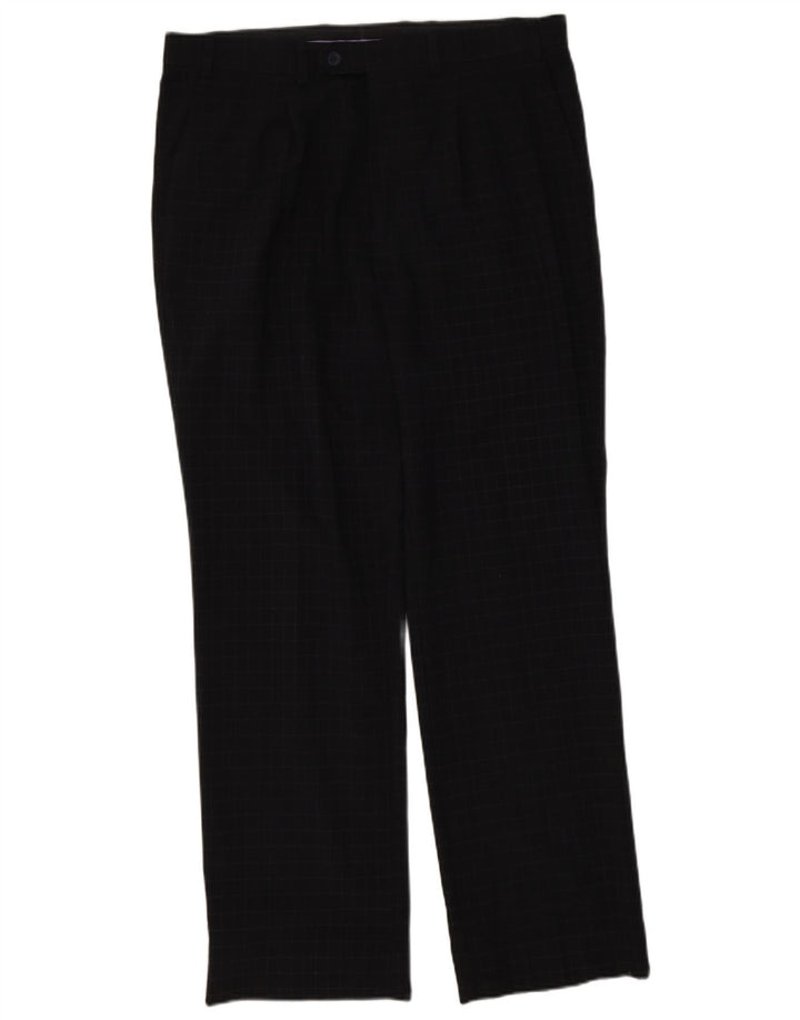 Pantaloni de costum drepți pentru bărbați Marks & Spencer, Blue Harbour, L36 L31