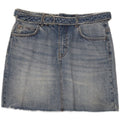 Fusta mini denim Z1975 pentru femei Zara Medium W32 Bumbac albastru