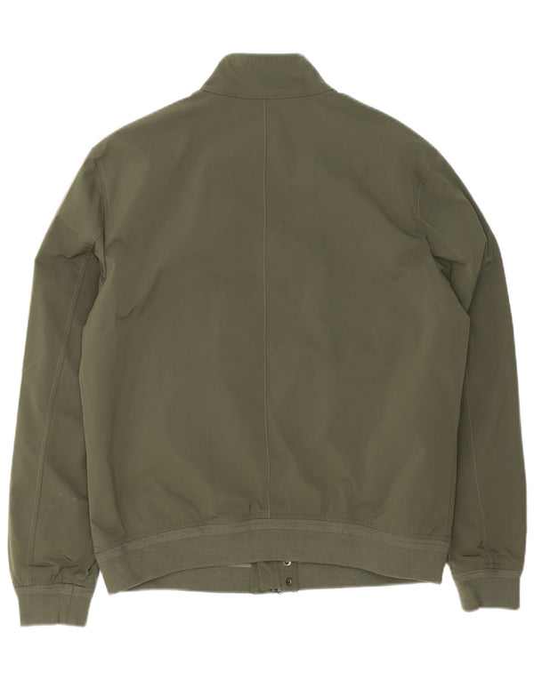 Marks & Spencer Mens Bomber Jacket UK 38 Medium Khaki Polyester
