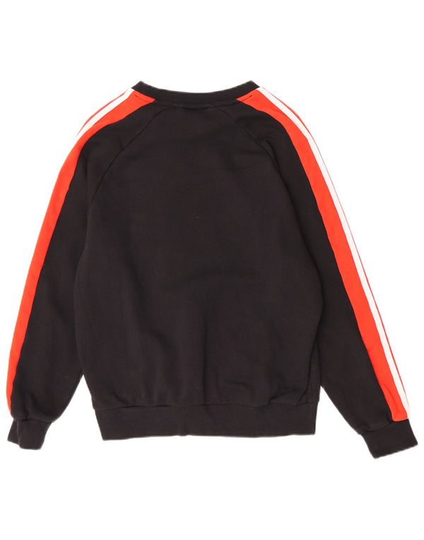 Pulover de hanorac grafic Adidas pentru femei UK 10 Mic negru Colorblock