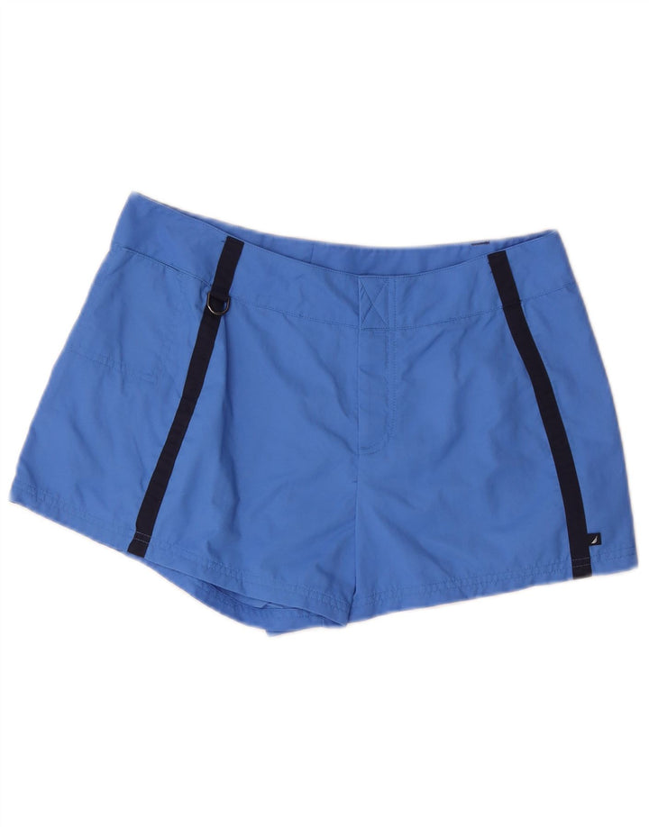 Pantaloni scurți casual Nautica pentru femei, mediu W30, nailon color-bloc albastru