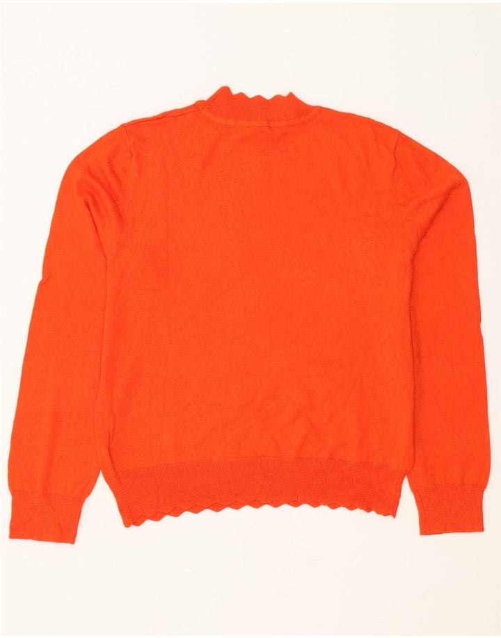 OASIS Womens Turtle Neck Jumper Sweater UK 16 Large Orange Cotton Vintage Oasis and Second-Hand Oasis from Messina Hembry 