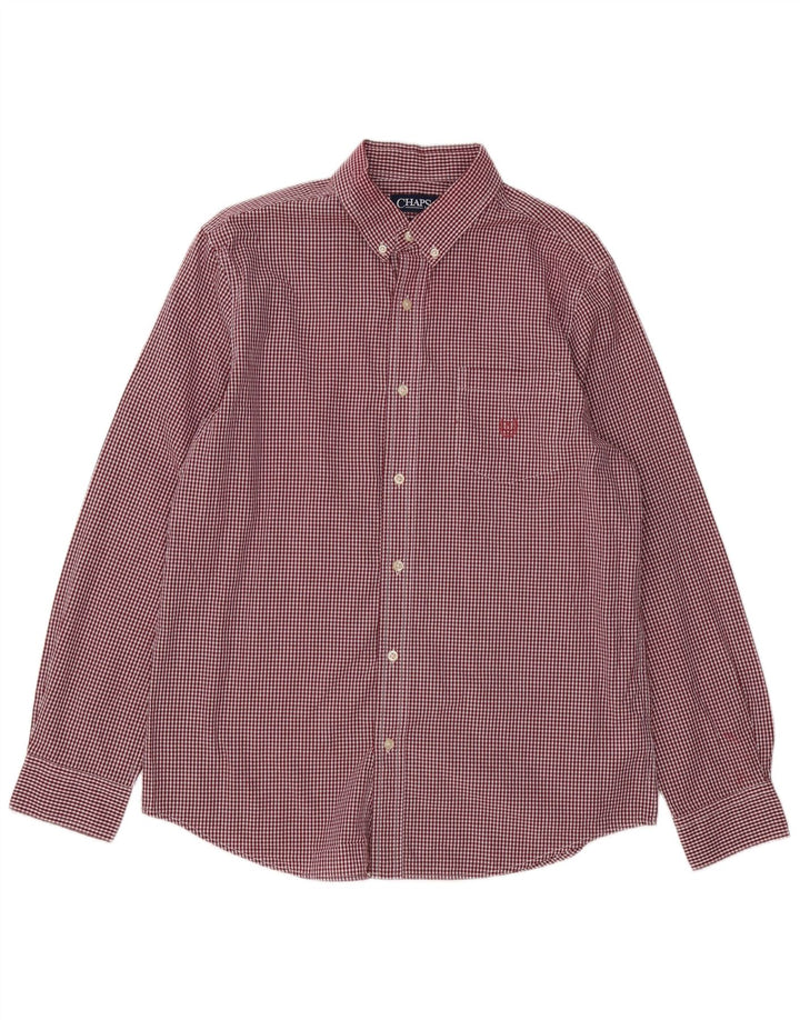 Cămașă personalizată pentru bărbați Chaps, din bumbac mare roșu Gingham