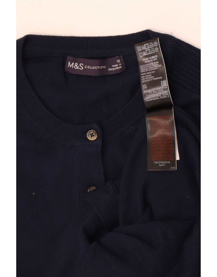 Pulover cardigan pentru femei Marks & Spencer UK 12 Medium Bleumarin Viscoză