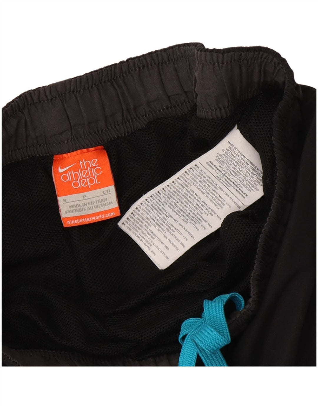 Pantaloni scurți sport grafic Nike pentru bărbați, nailon mic, negru