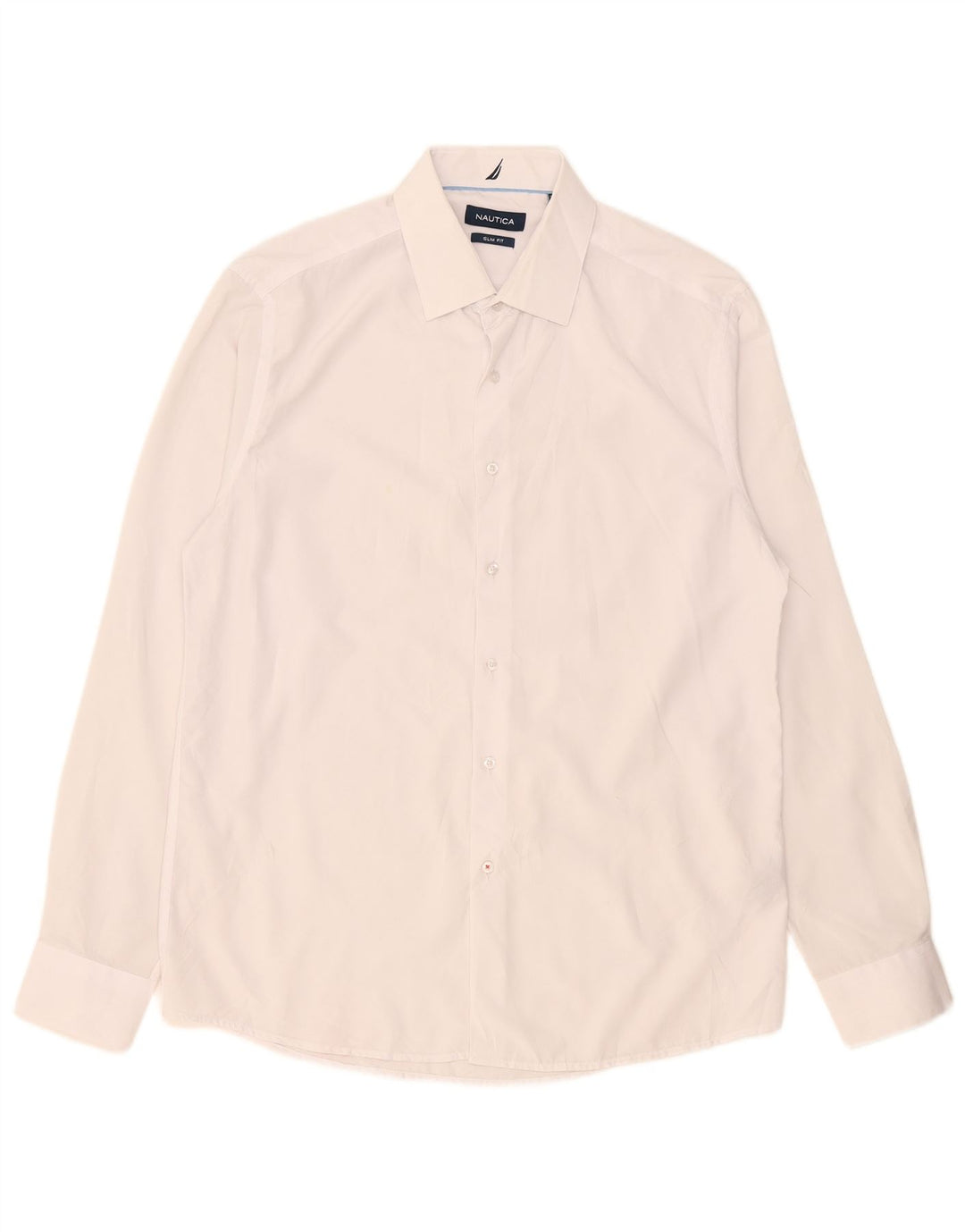 Cămașă pentru bărbați Nautica Slim Fit Mărimea 16 1/2 Poliester alb mare