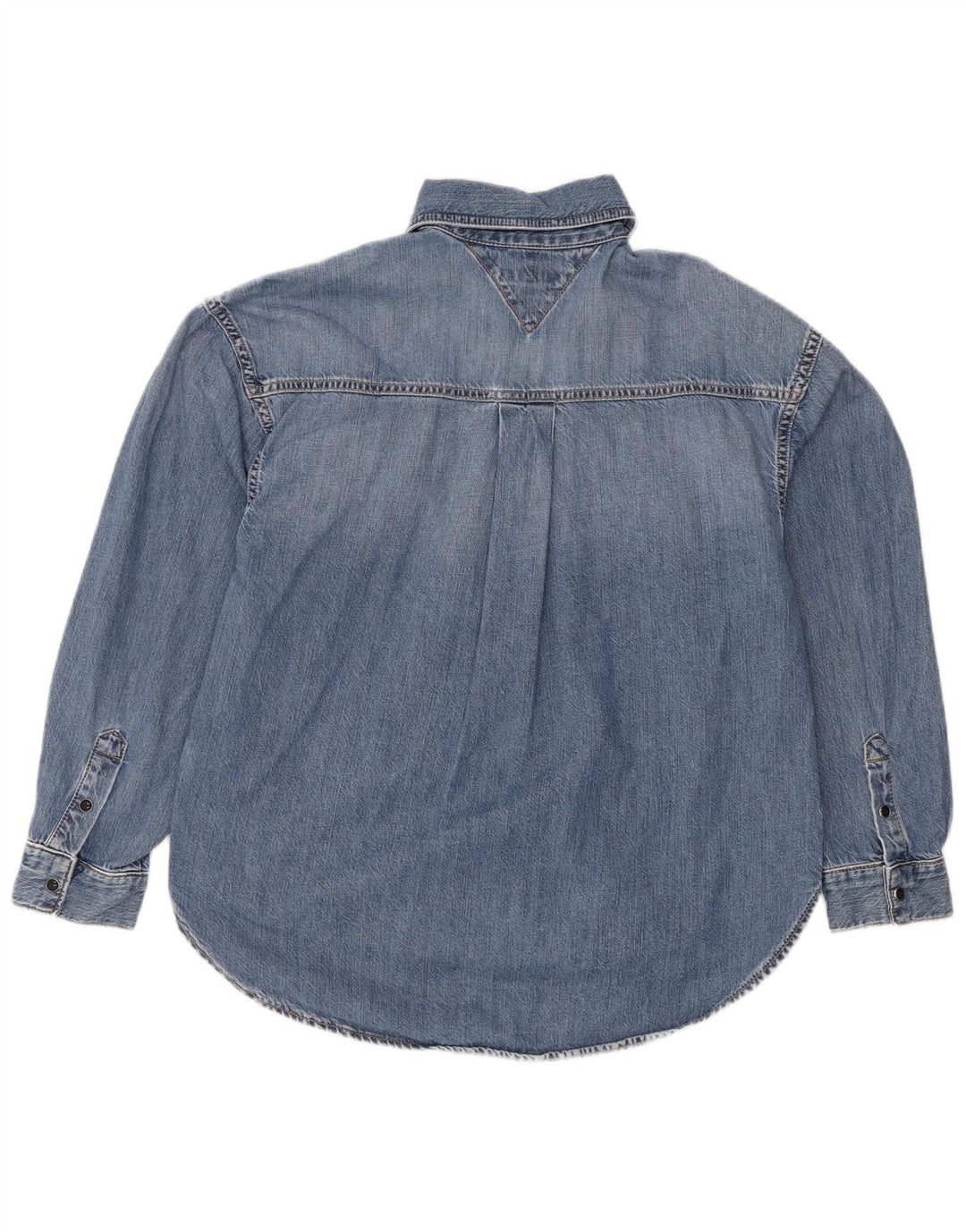 TOMMY HILFIGER Cămașă de denim supradimensionată pentru femei UK 8 Small Blue Bumbac