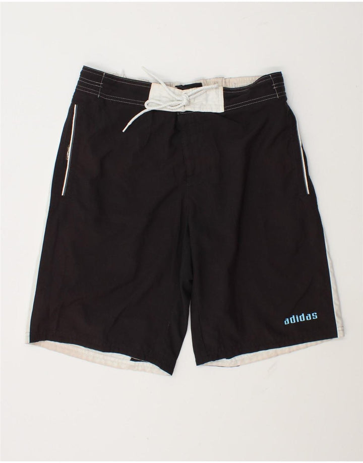 Pantaloni scurți de înot grafic pentru bărbați Adidas, medii, negru, poliester color bloc