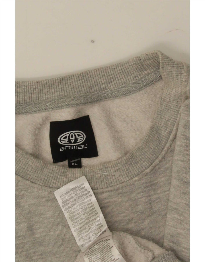 Hanorac grafic pentru bărbați Animal Jumper XL bumbac gri