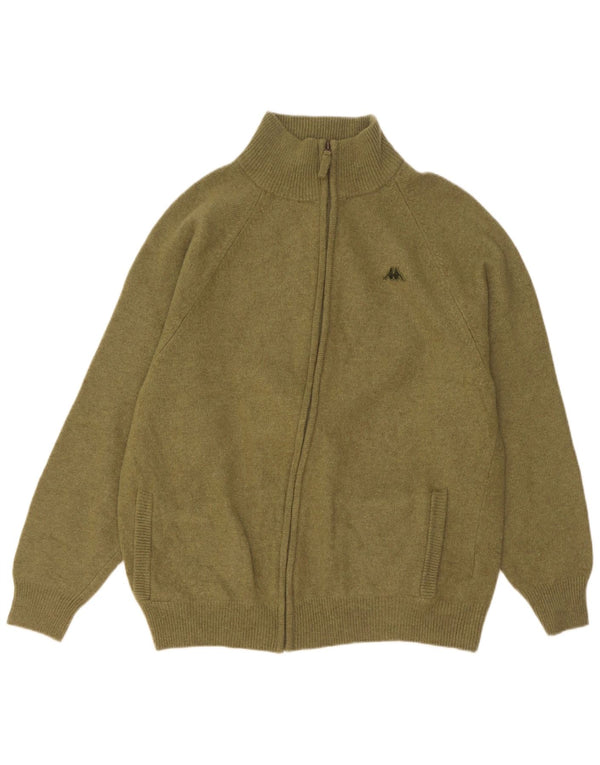 Pulover cardigan Kappa pentru femei UK 22 3XL Kaki Lână virgină