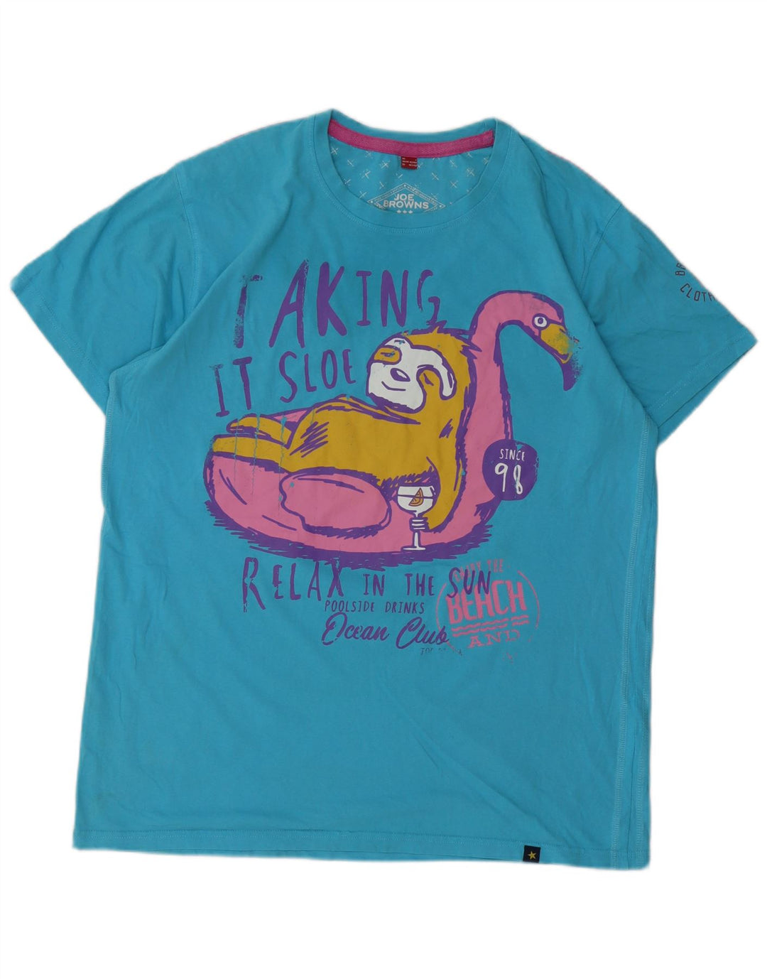 Tricou grafic pentru bărbați JOE BROWNS Top mare, albastru, bumbac