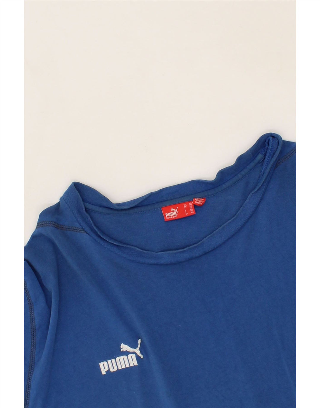 PUMA Mens T-Shirt Top 2XL Blue Vintage Puma and Second-Hand Puma from Messina Hembry 