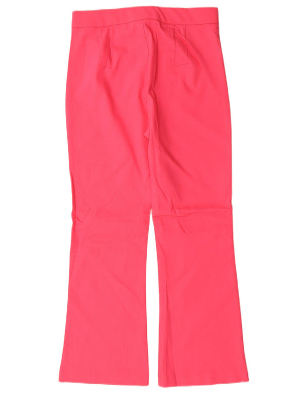 Pantaloni casual de damă ZARA Flare Medium L28 L26 Roz Bumbac