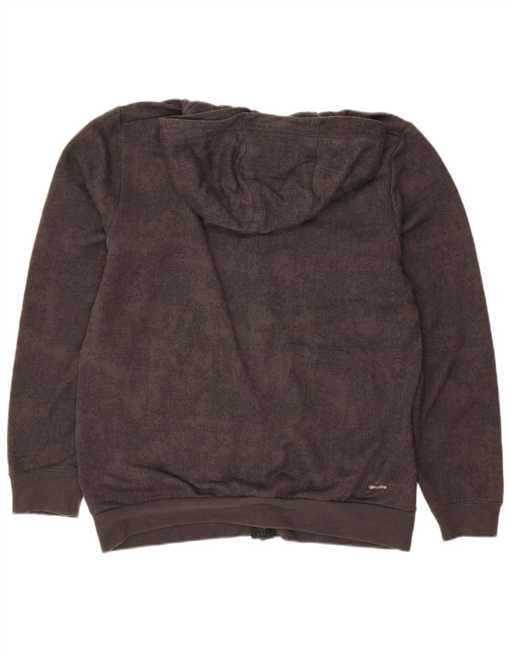 Adidas Băieți Graphic Zip Hoodie Pulover 13-14 Ani Gri Poliester