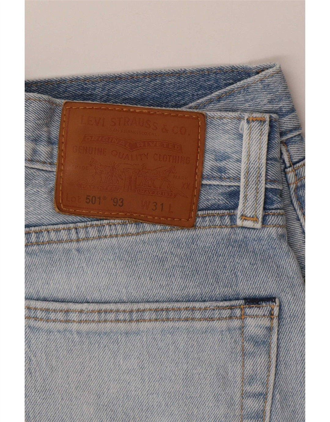 Pantaloni scurți Levi's 501 Denim W31 Medium Blue Bumbac