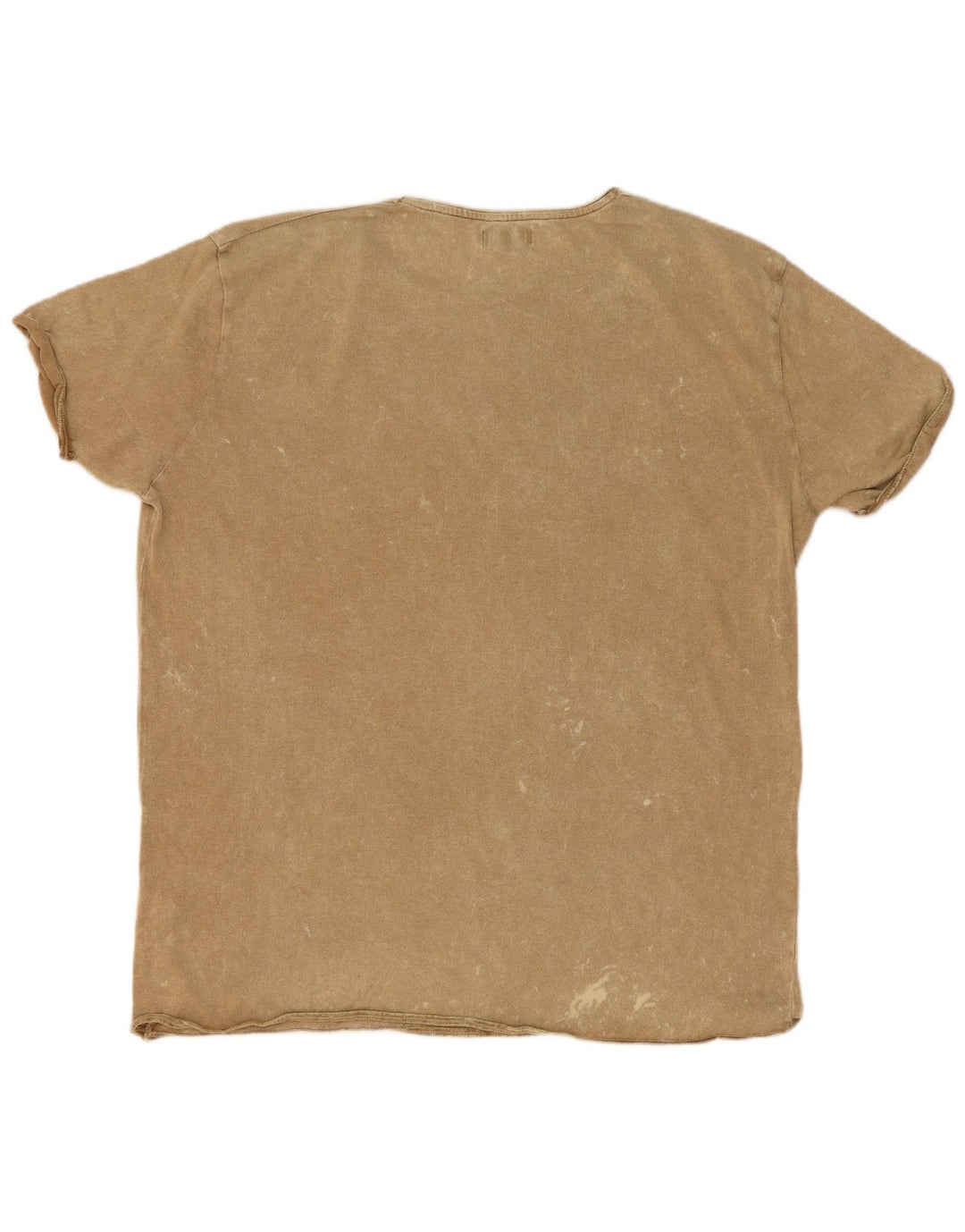 Tricou pentru bărbați Zara Top XL Bej Poliester cu pete