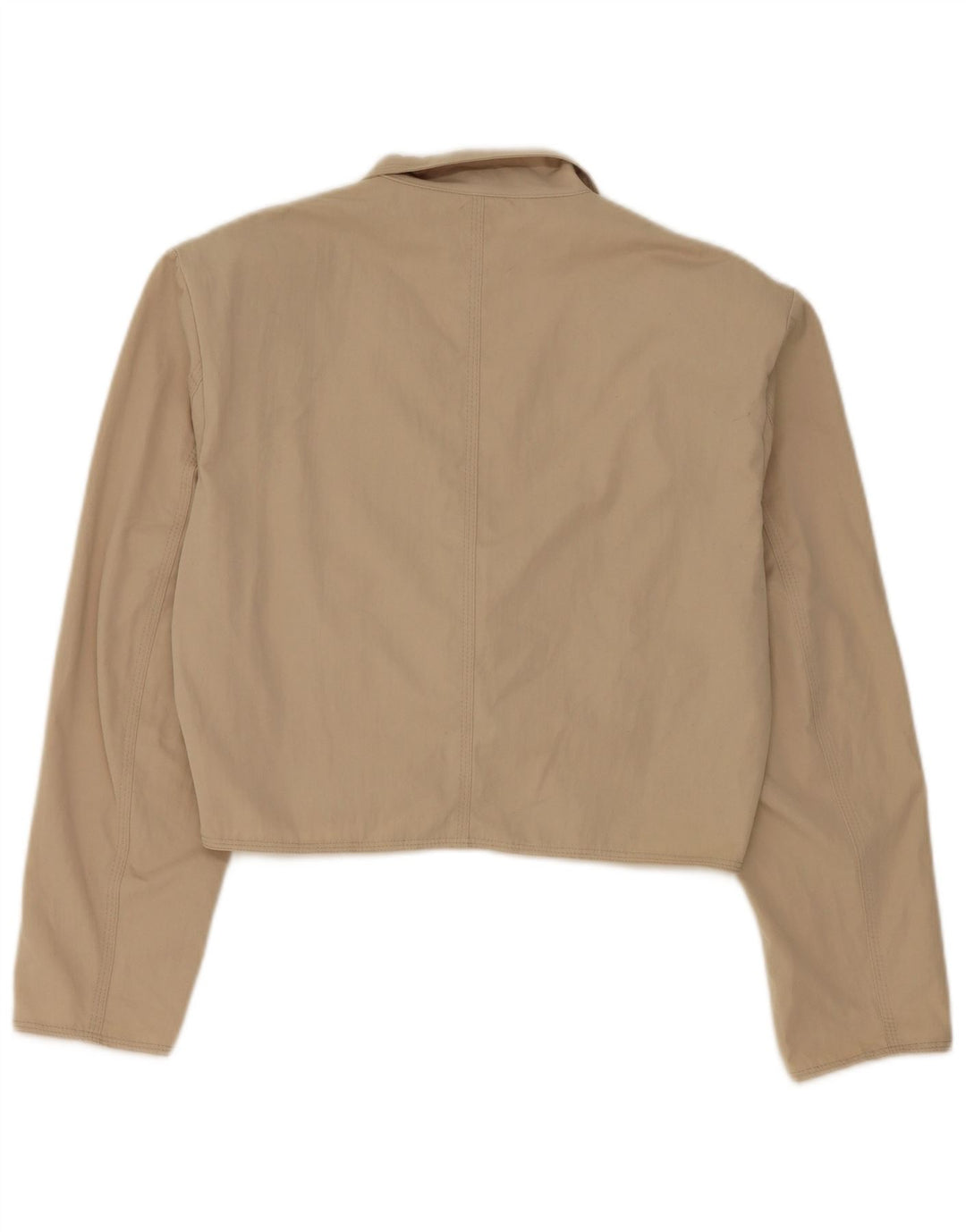 Jachetă pentru femei Stefanel Crop 2 Button Blazer UK 16 Mare Bej Poliester