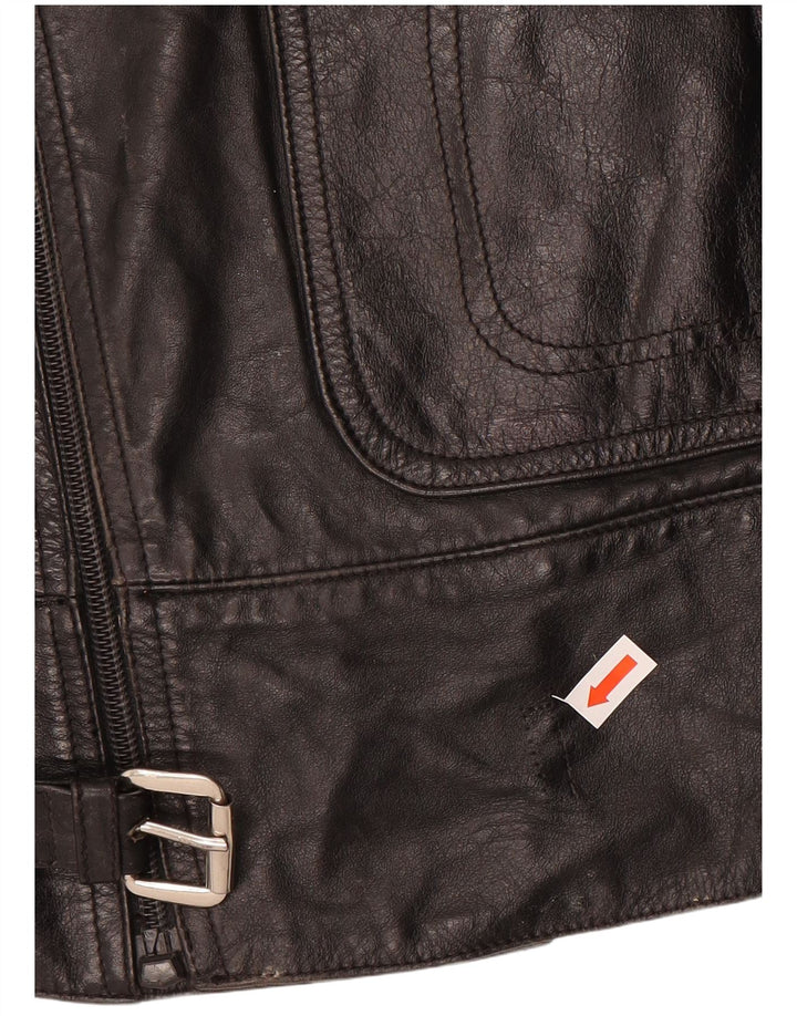 Jachetă de piele Dainese Biker pentru femei UK 14 Medium Black Leather