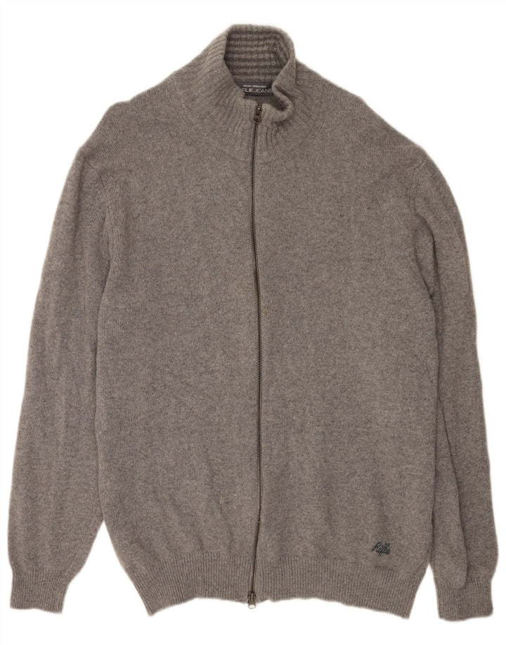 Pulover cardigan pentru bărbați Rifle 2XL Lână gri