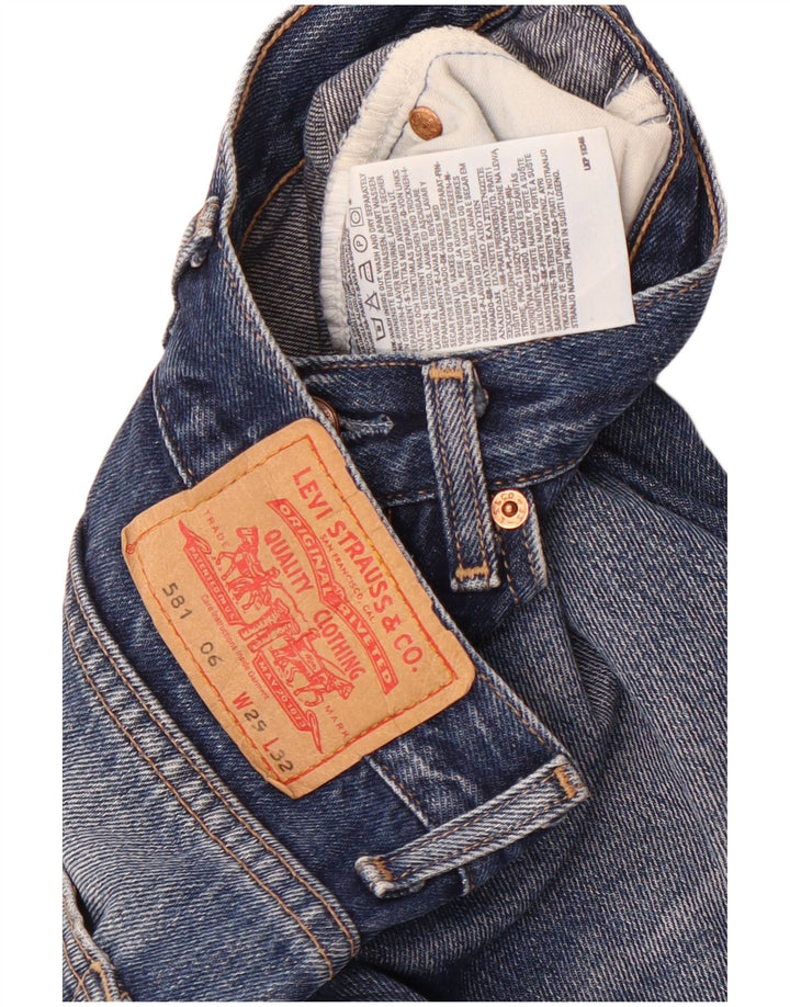 Blugi drepți distressed 581 Levi's pentru bărbați L29 L27 Bumbac albastru