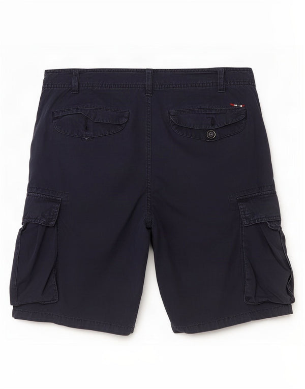 Napapijri Mens Cargo Shorts Medium W32 Navy Blue Cotton