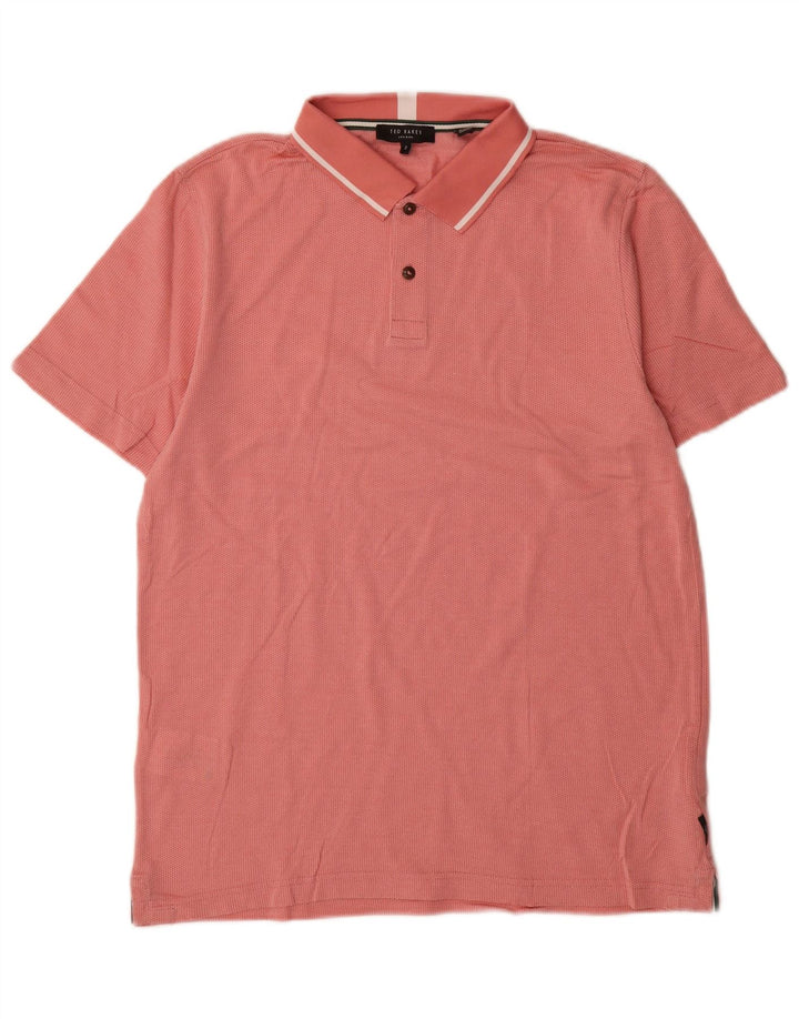 Tricou polo pentru bărbați Ted Baker Mărimea 2 Bumbac roz mic
