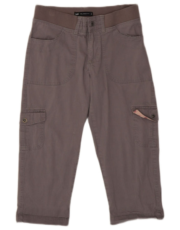 Pantaloni cargo Capri pentru femei Lee, cu croiala relaxată, US 6 Medium W28 L20, bumbac gri