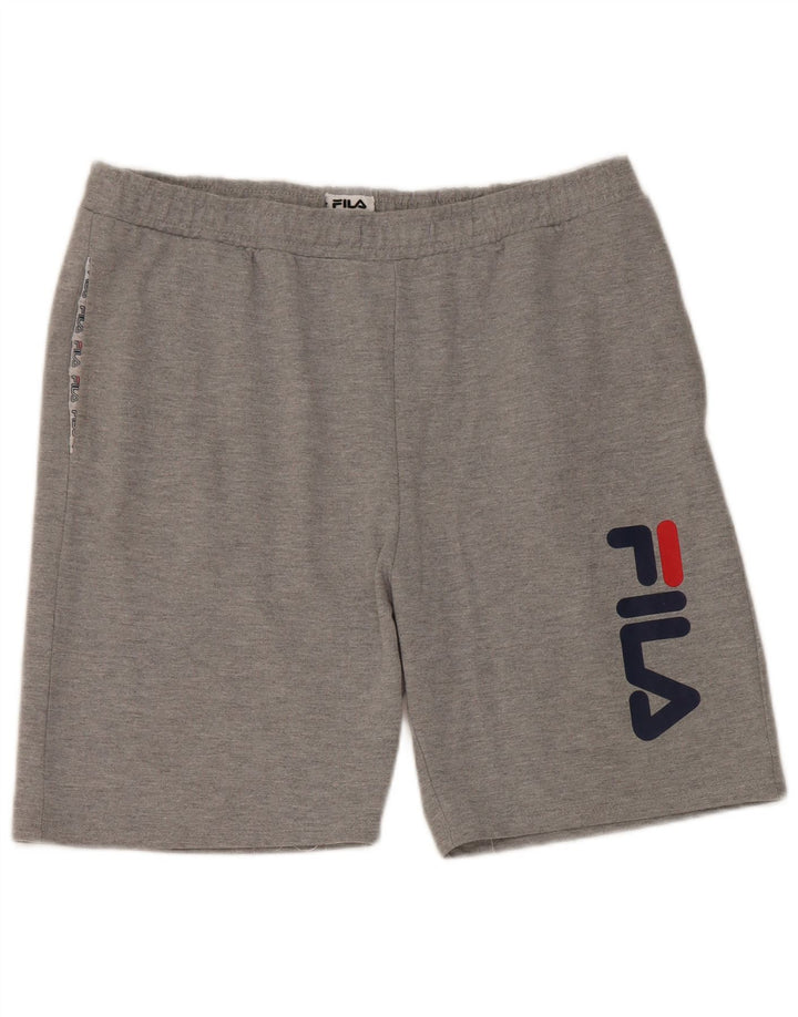 Pantaloni scurți sport Fila pentru bărbați, mari, gri, bumbac