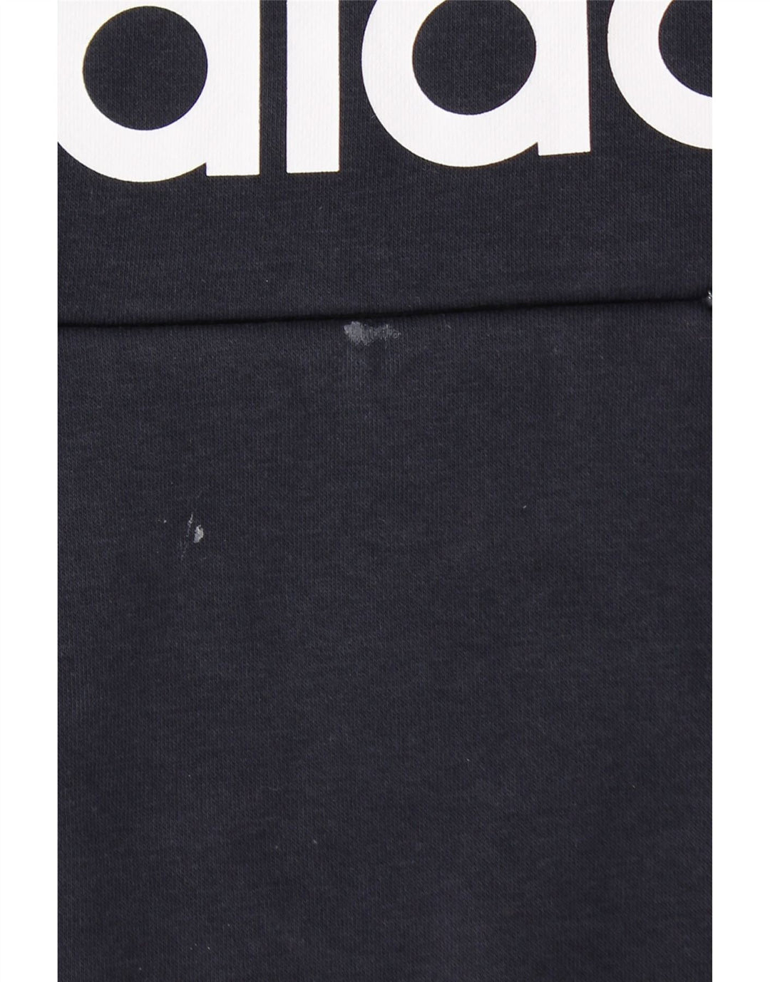 Pulover ADIDAS pentru damă, cu hanoră cu grafică, UK 12/14, bumbac mediu albastru bleumarin