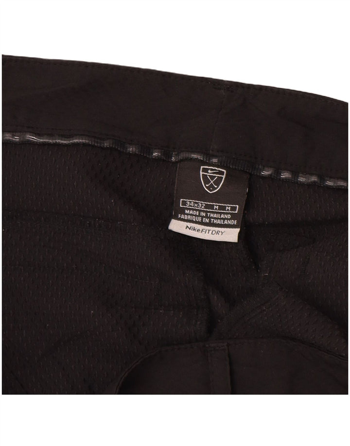 Pantaloni casual drepti pentru bărbați NIKE W34 L32 poliester negru