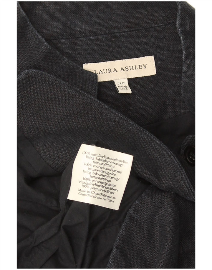 Jachetă blazer militară cu 6 nasturi pentru femei Laura Ashley UK 12 Medium Bleumarin
