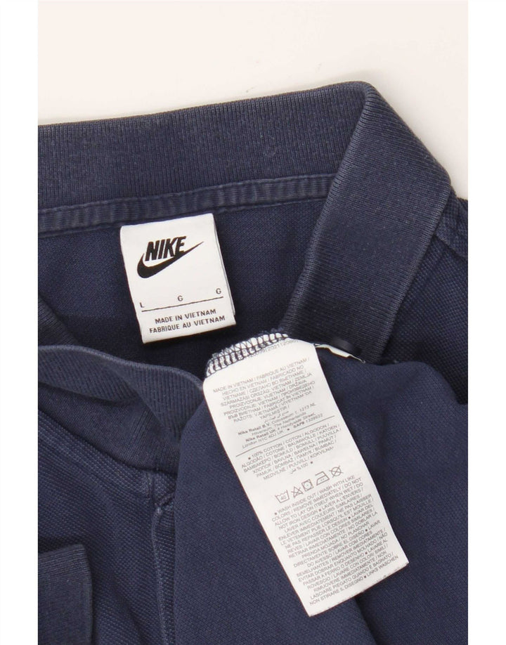 Tricou polo Nike pentru bărbați, mare, albastru, bumbac