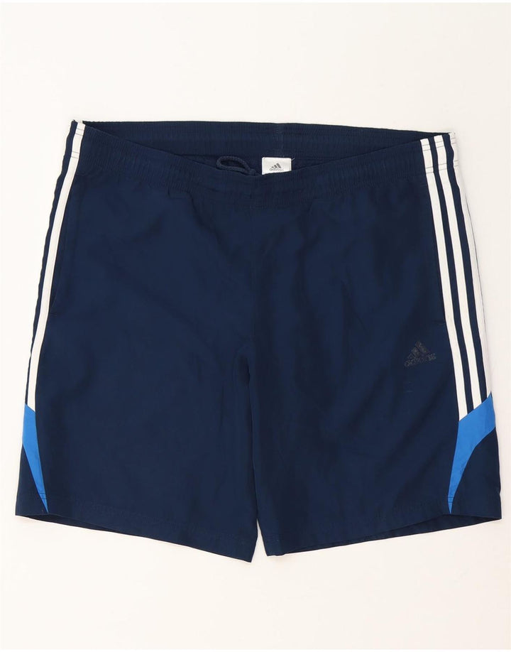 Pantaloni scurți sport Adidas pentru bărbați, medii, bleumarin, poliester color bloc
