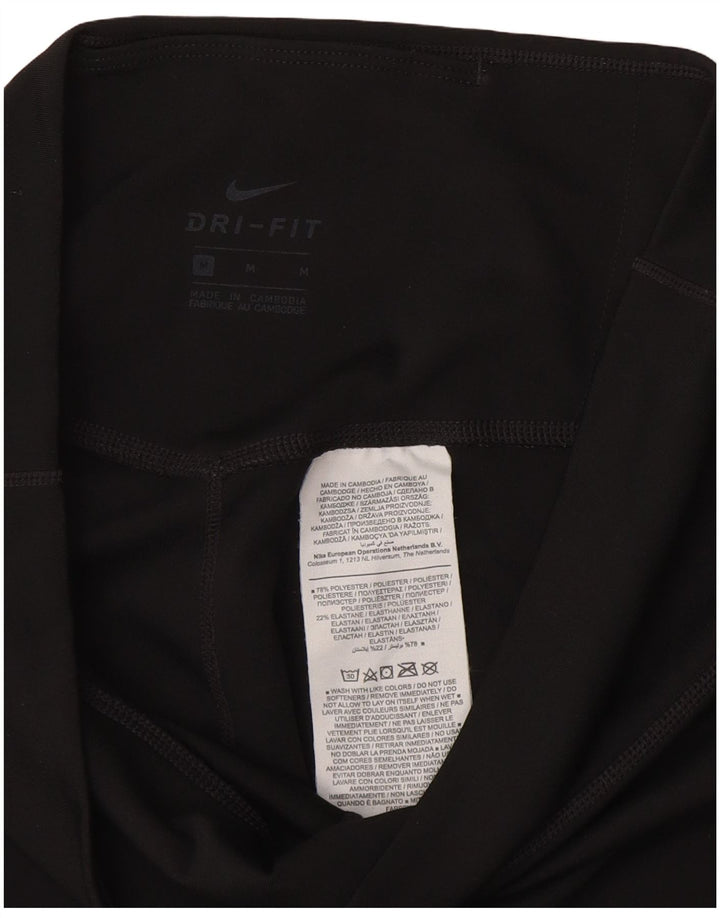 Leggings NIKE Dri Fit Capri pentru femei UK 12 Poliester mediu negru